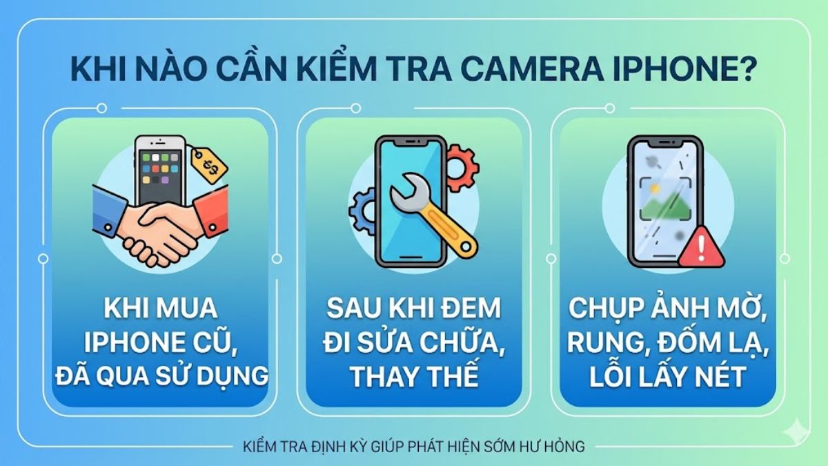 Thời điểm  cần kiểm tra camera iPhone