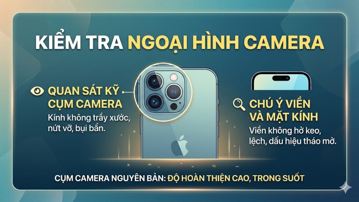 Cách check camera iPhone an toàn - kiểm tra ngoại hình