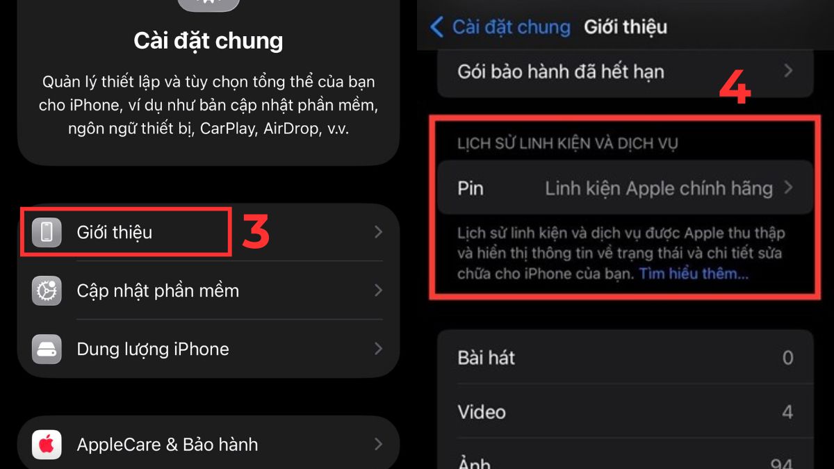 Cách check camera iPhone có bị thay - bước 2,3