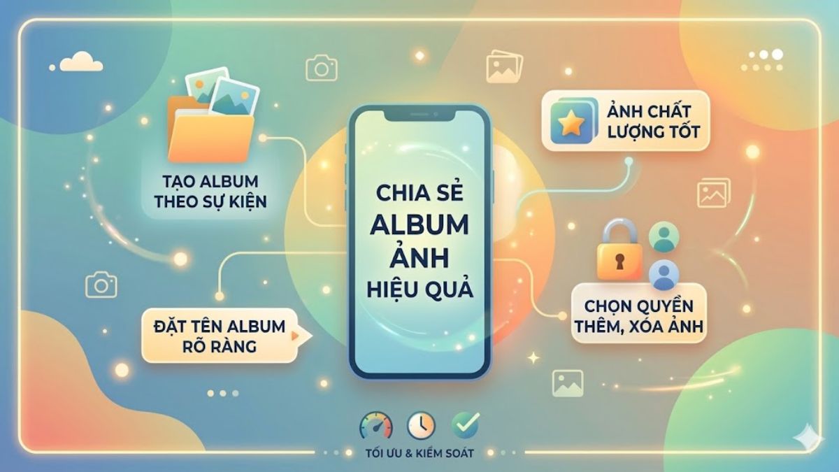 Mẹo sử dụng tính năng chia sẻ Album ảnh hiệu quả
