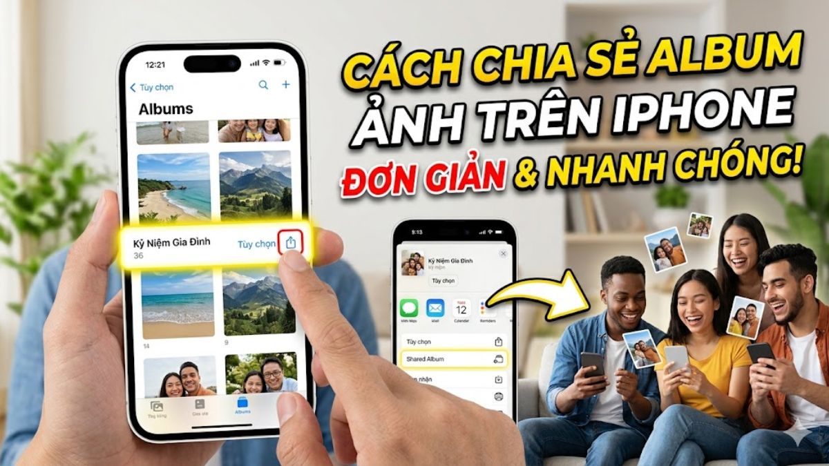 Cách chia sẻ Album ảnh trên iPhone đơn giản và nhanh chóng