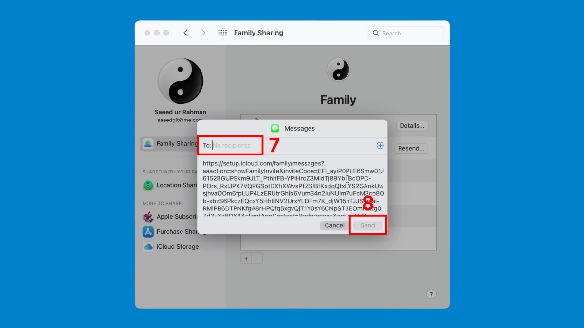 Cách chia sẻ iCloud gia đình trên Macbook - bước 5