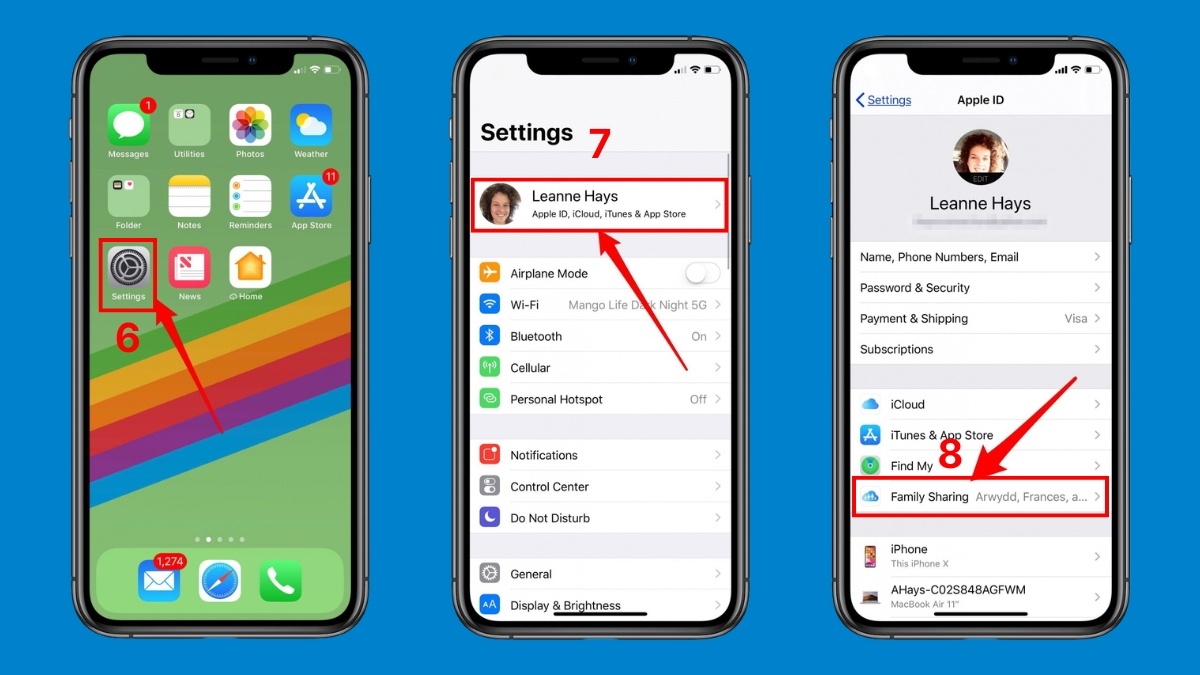 Cách chia sẻ iCloud gia đình trên iPhone - bước 3