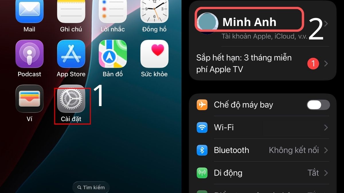 Chia sẻ ứng dụng đã mua bằng Chia sẻ trong gia đình - bước 1