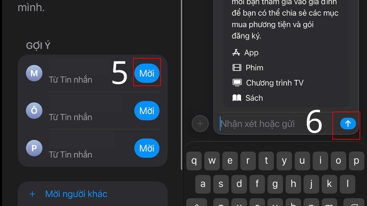 Chia sẻ ứng dụng đã mua bằng Chia sẻ trong gia đình - bước 3