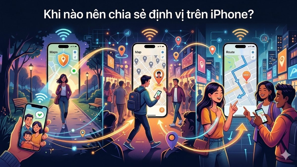 Thời điểm cần chia sẻ định vị trên iPhone