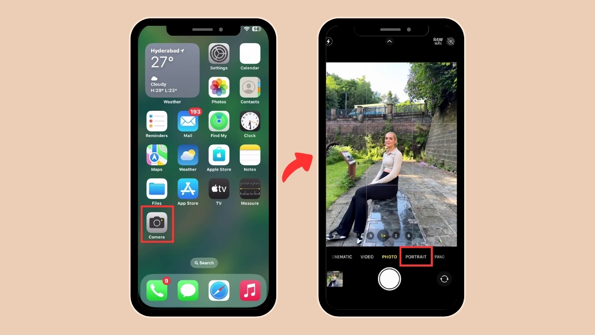 Chụp chân dung xóa phông chuyên nghiệp trên camera iPhone 12 Pro Max - bước 1