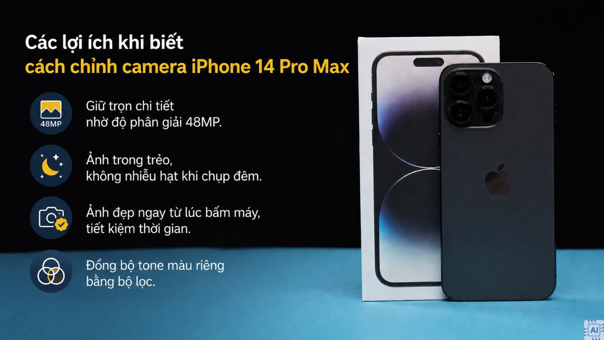 Các lợi ích khi biết cách chỉnh camera iPhone 14 Pro Max