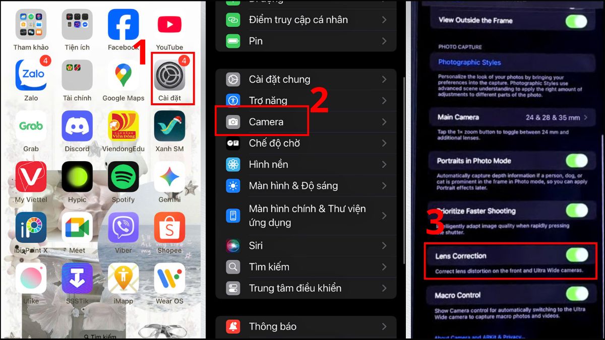 Cách chỉnh camera iPhone 15 Pro Max chụp hình đẹp bằng cách sử dụng Lens Correction