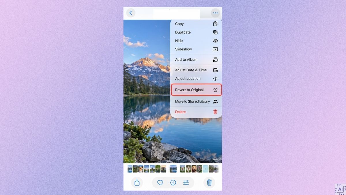 Cách khôi phục ảnh gốc và áp dụng chỉnh sửa hàng loạt trên iOS 26 - bước 3