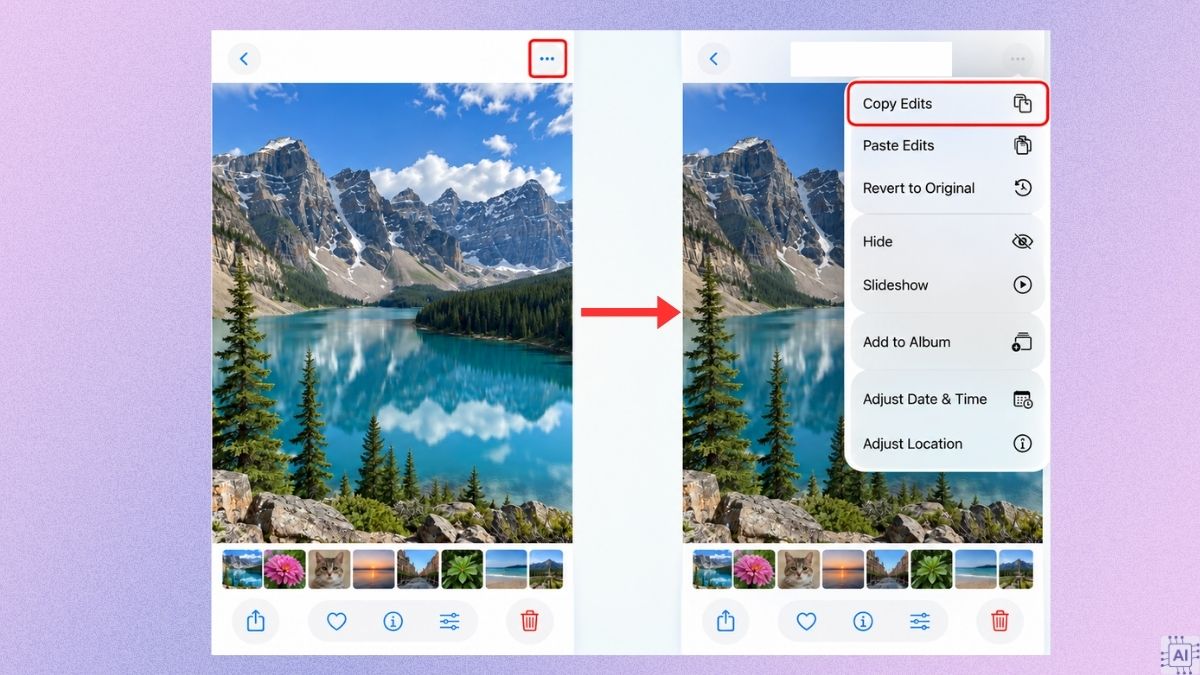 Cách chỉnh sửa hàng loạt trên iOS 26 - bước 1