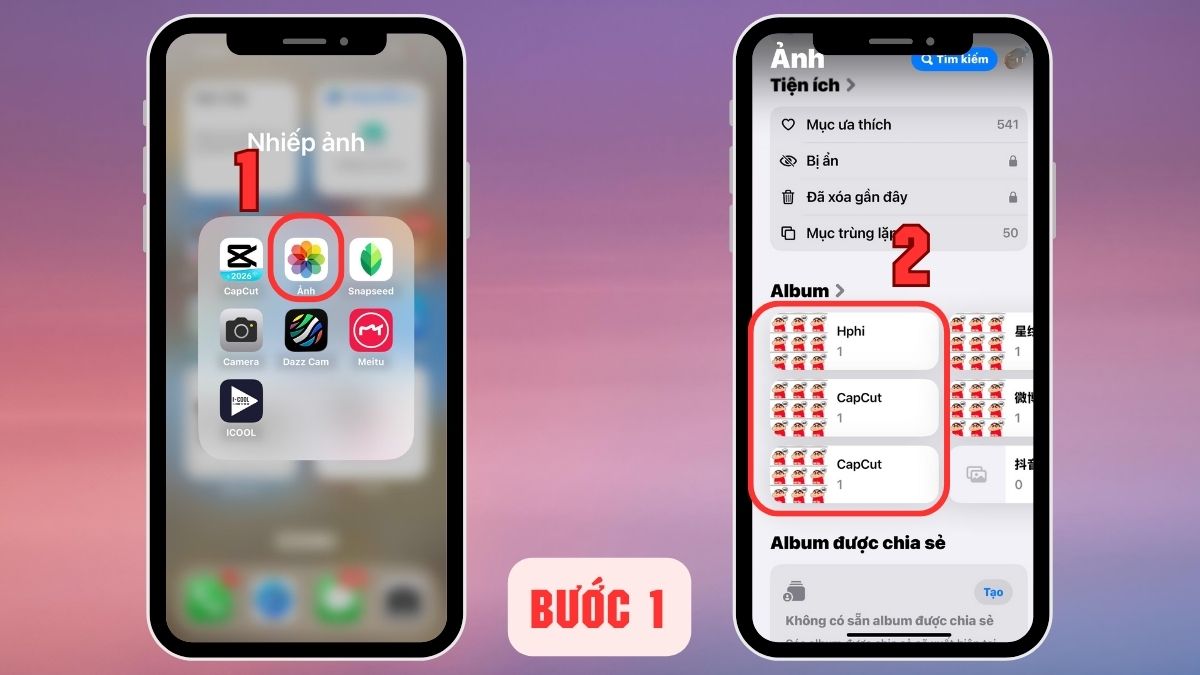 Cách chọn tất cả ảnh trên iPhone trong ứng dụng Ảnh - bước 1