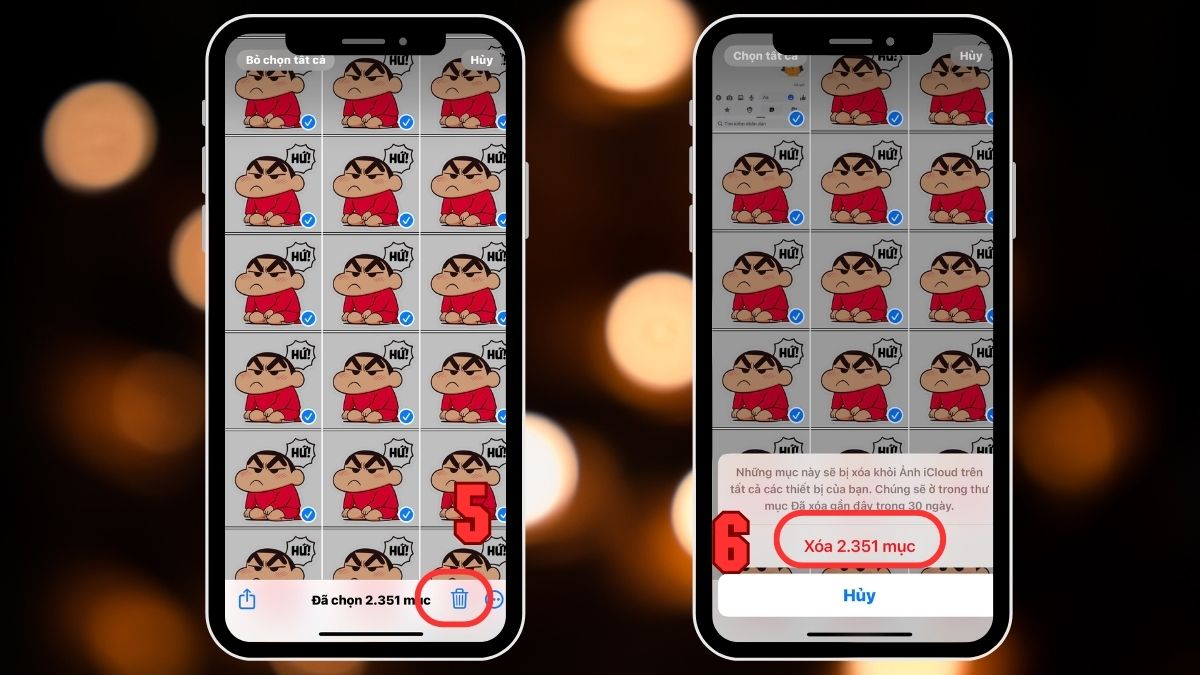 Cách chọn tất cả ảnh trên iPhone để xóa - bước 3