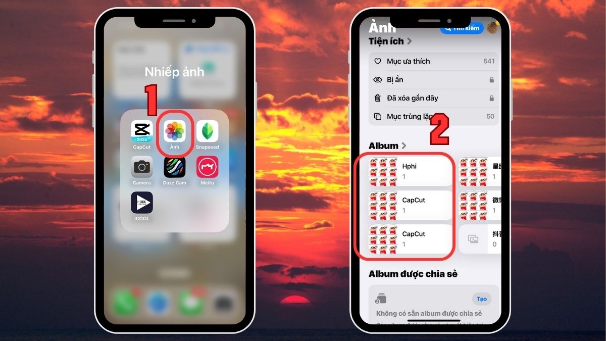 Cách chọn tất cả ảnh trên iPhone để chia sẻ - bước 1