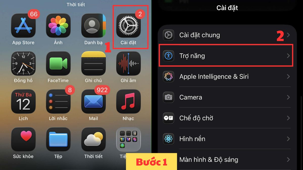 Cách chống nhìn trộm màn hình iPhone là giảm độ sáng màn hình - bước 1