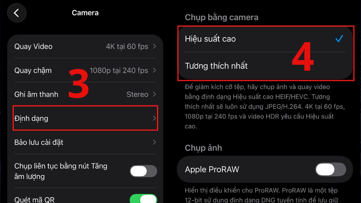 Cách chụp ảnh đẹp trên iPhone 12 bằng cách cài đặt chất lượng - bước 2