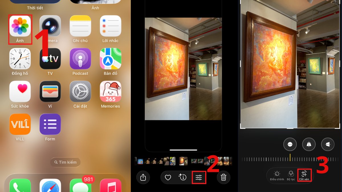 Cách chụp ảnh đẹp trên iPhone 12 bằng Crop Tool