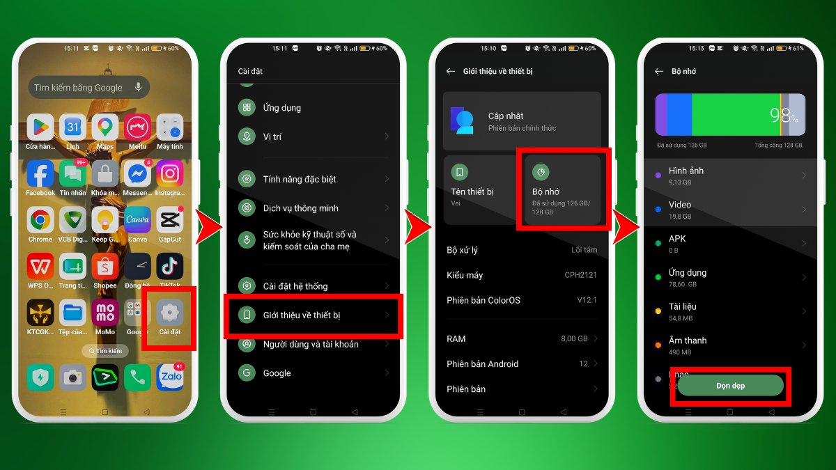 Cách sửa lỗi không chụp được màn hình OPPO - bước 2