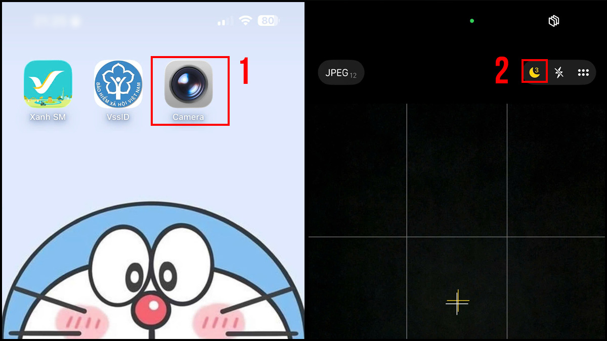 Cách chụp chế độ ban đêm trên iPhone - bước 1