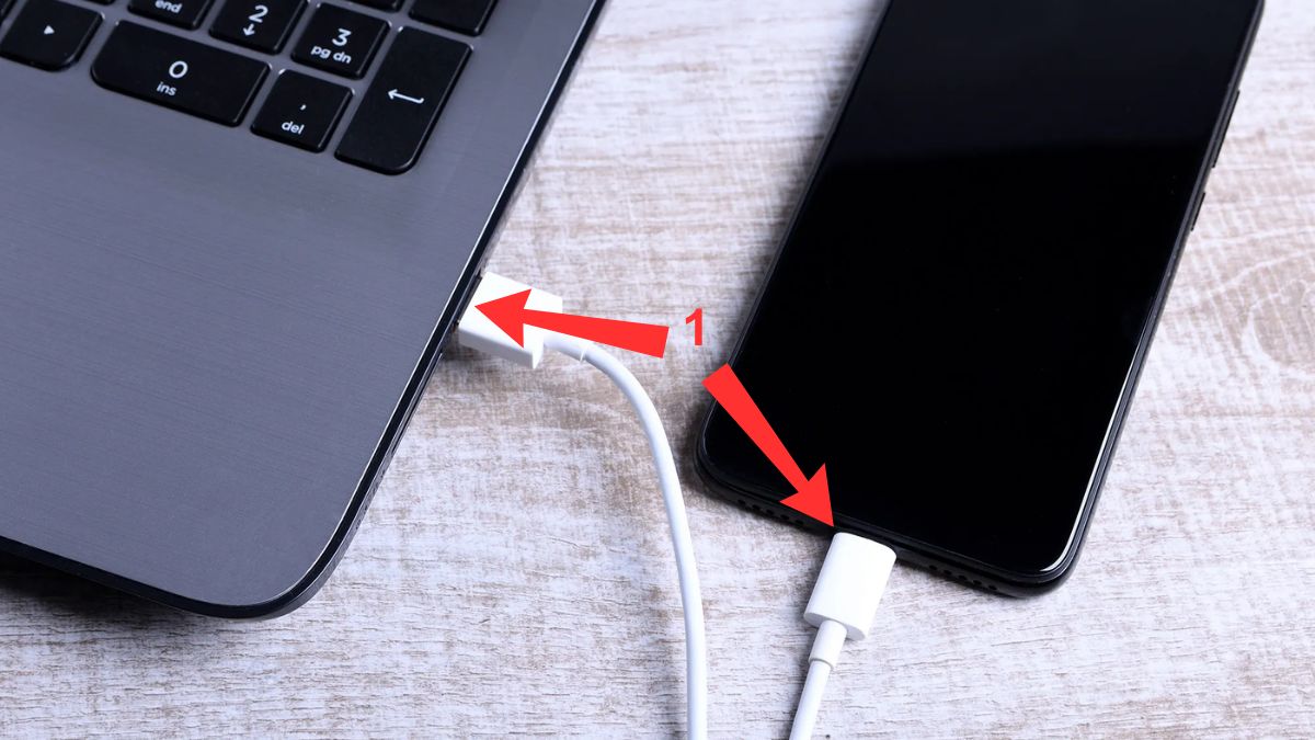 Cách chuyển ảnh từ điện thoại sang máy tính bằng USB - bước 1