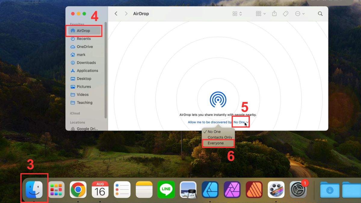 Cách chuyển ảnh từ điện thoại sang máy tính bằng AirDrop - bước 2