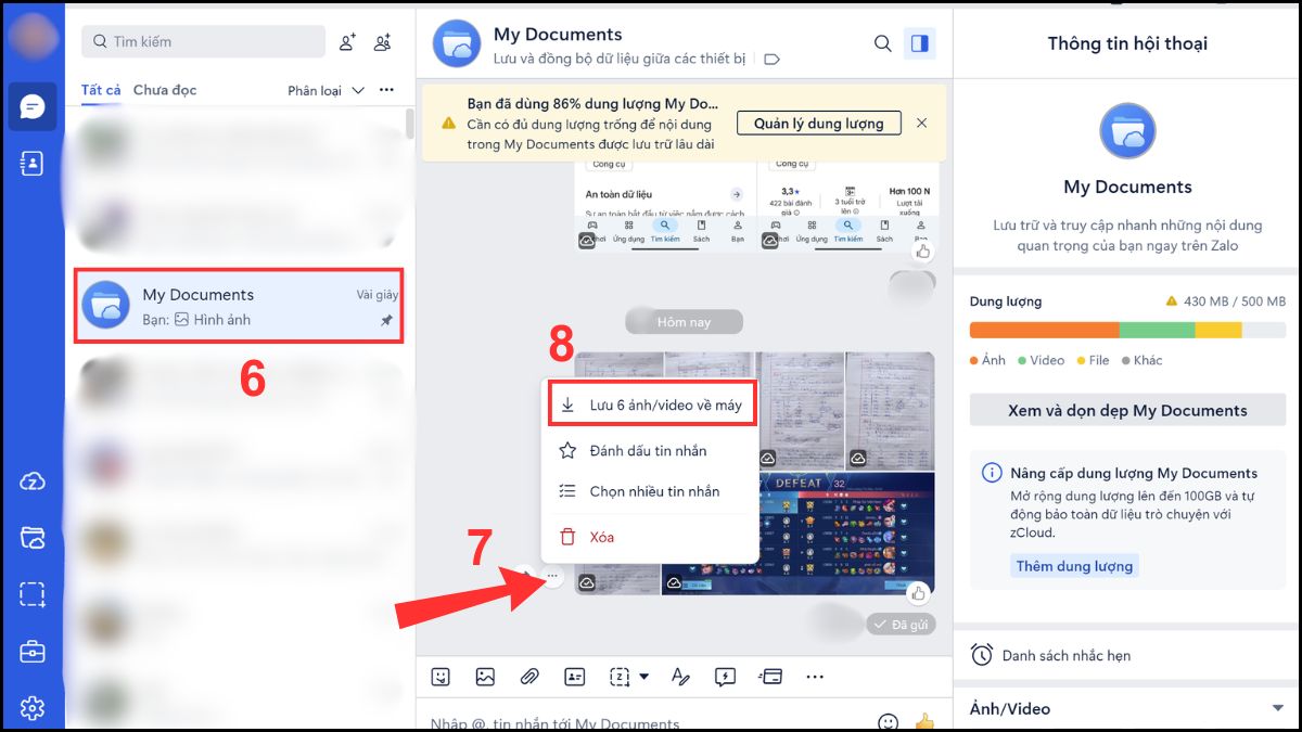 Cách chuyển ảnh từ điện thoại sang máy tính bằng My Documents - bước 3