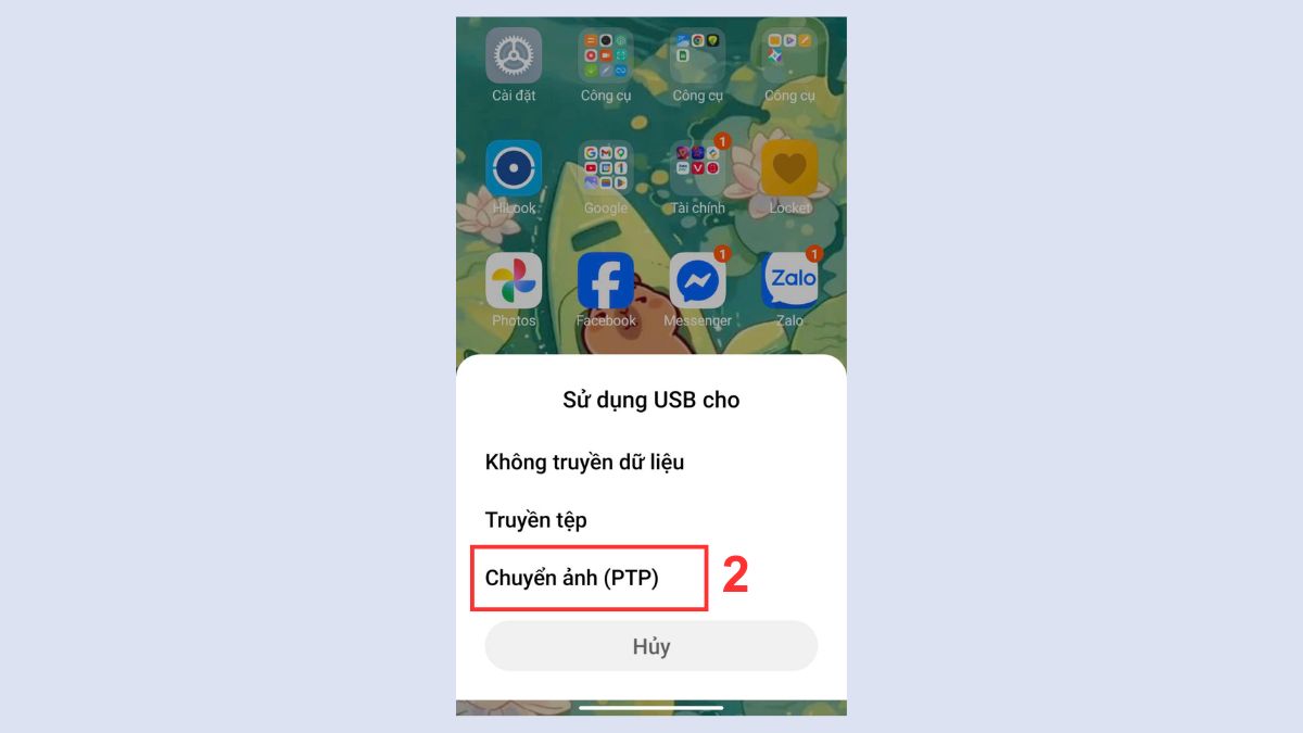 Cách chuyển ảnh từ điện thoại sang máy tính bằng USB - bước 2