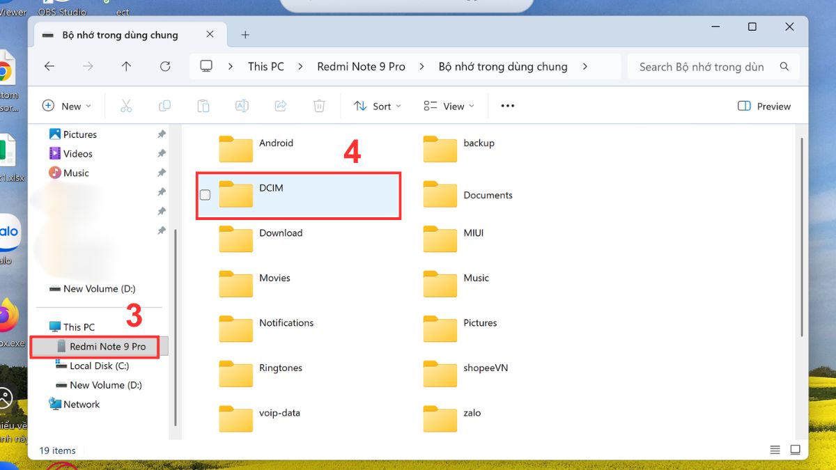 Cách chuyển ảnh từ điện thoại sang máy tính bằng USB - bước 3