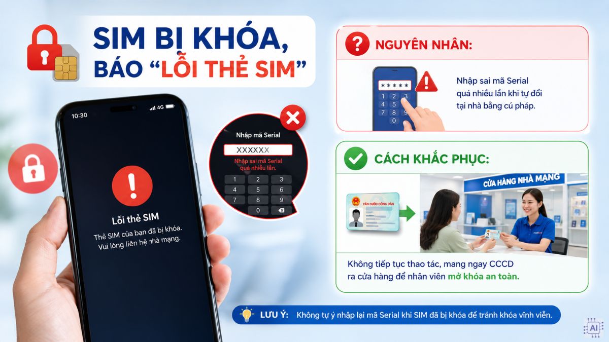 Lỗi SIM bị khóa và cách khắc phục