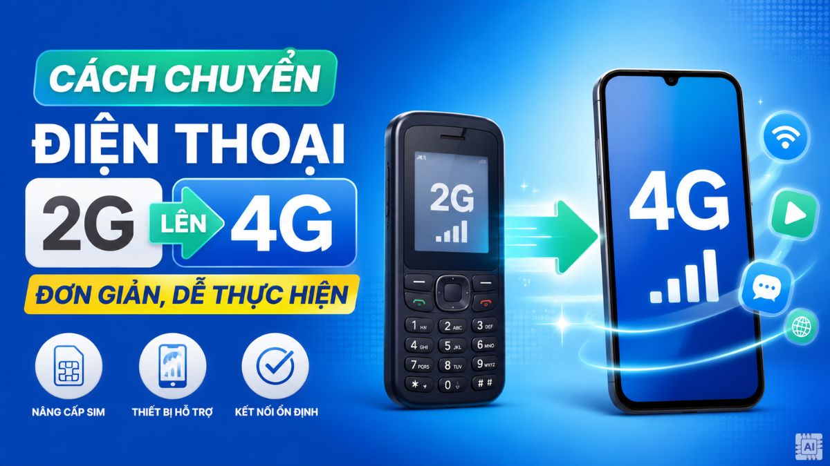 Cách chuyển điện thoại 2G lên 4G đơn giản, dễ thực hiện