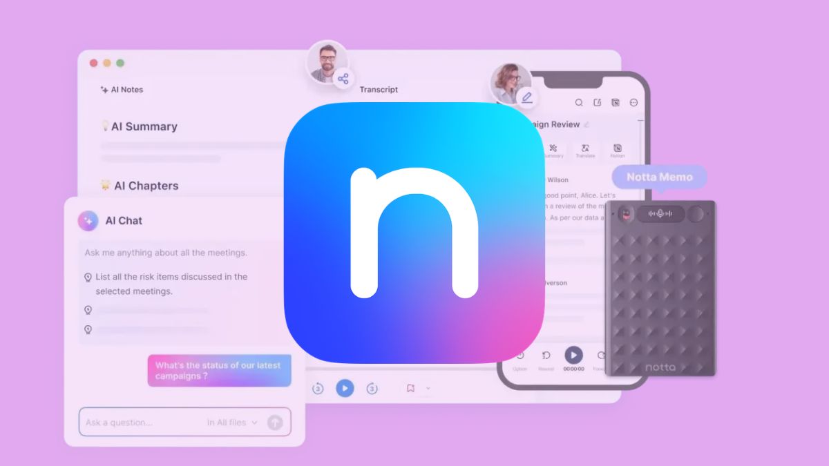 Ứng dụng Nottachuyển file ghi âm thành văn bản miễn phí cho iPhone