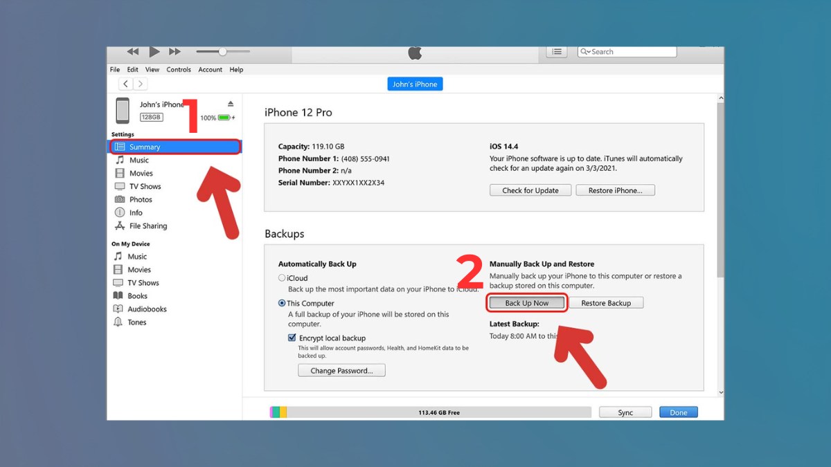 Cách chuyển tin nhắn từ iPhone cũ sang iPhone mới bằng iTunes 