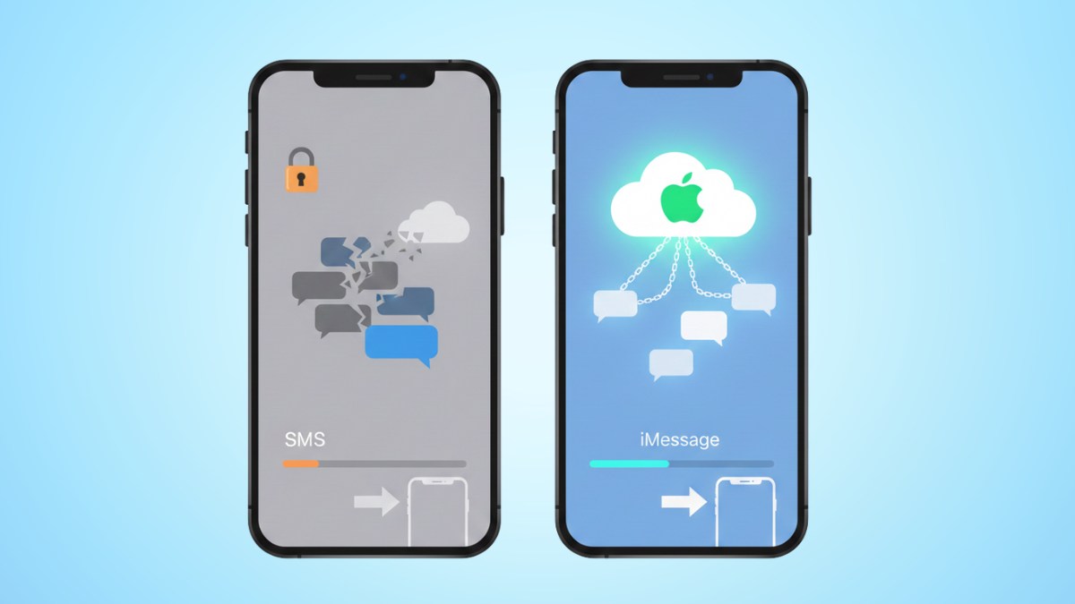 Sự khác nhau giữa chuyển SMS và iMessage
