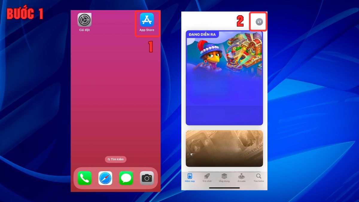 Cách chuyển vùng AppStore trên iPhone - bước 1