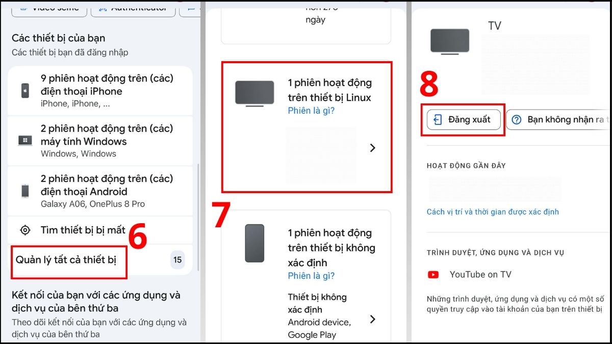 Cách đăng xuất tài khoản Gmail từ xa - bước 3