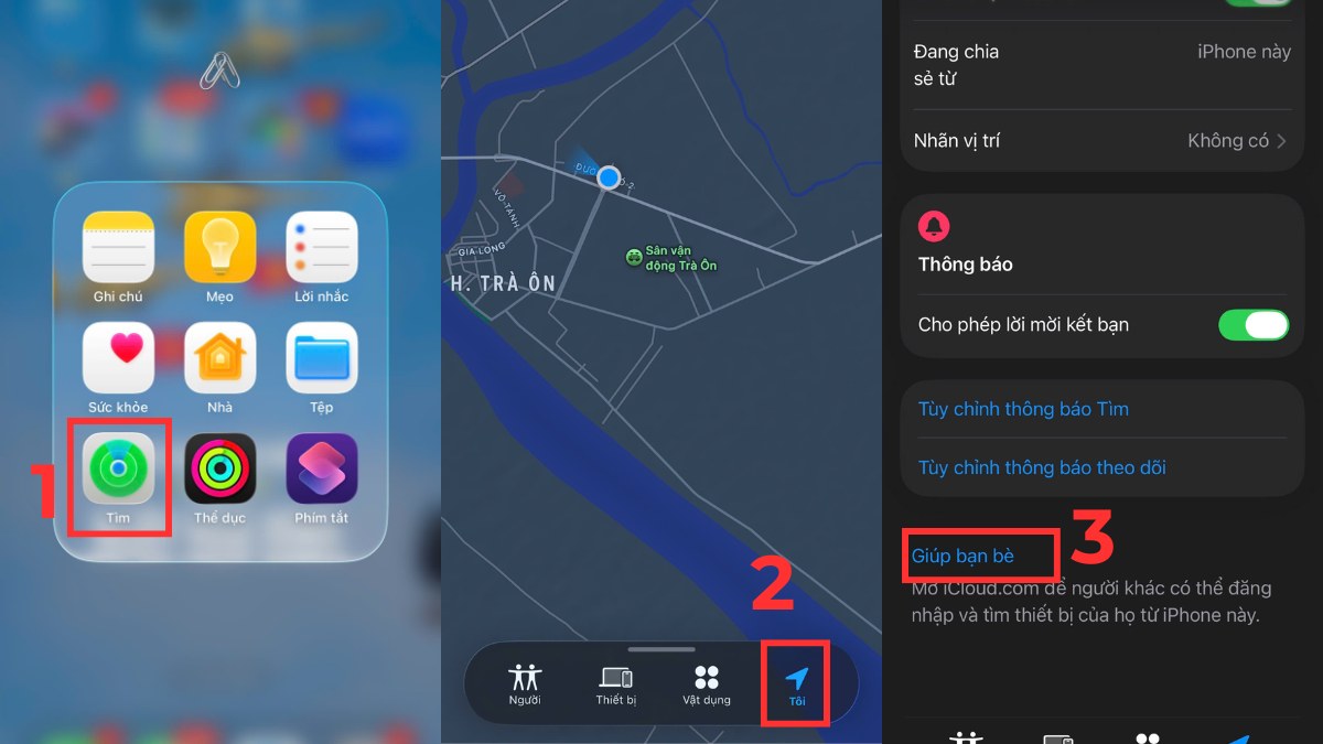 Cách định vị iPhone người thân bằng iCloud - bước 1