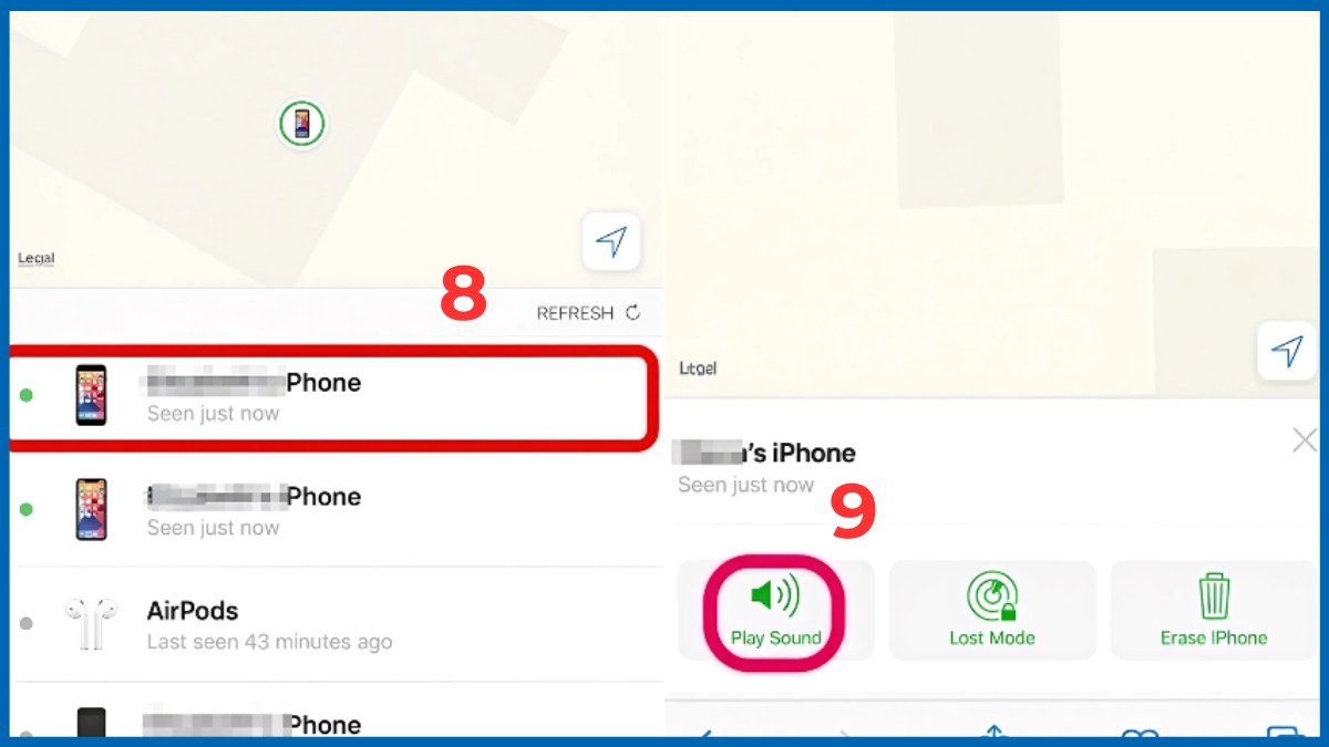 Cách định vị iPhone người thân bằng iCloud - bước 4