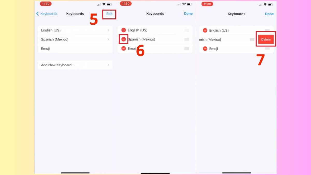 Cách đổi về bàn phím mặc định sau khi đã đổi hình nền - bước 2