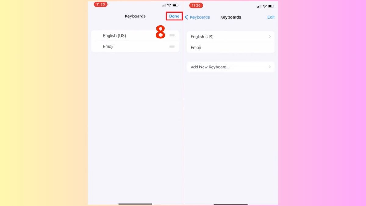 Cách đổi về bàn phím mặc định sau khi đã đổi hình nền - bước 3