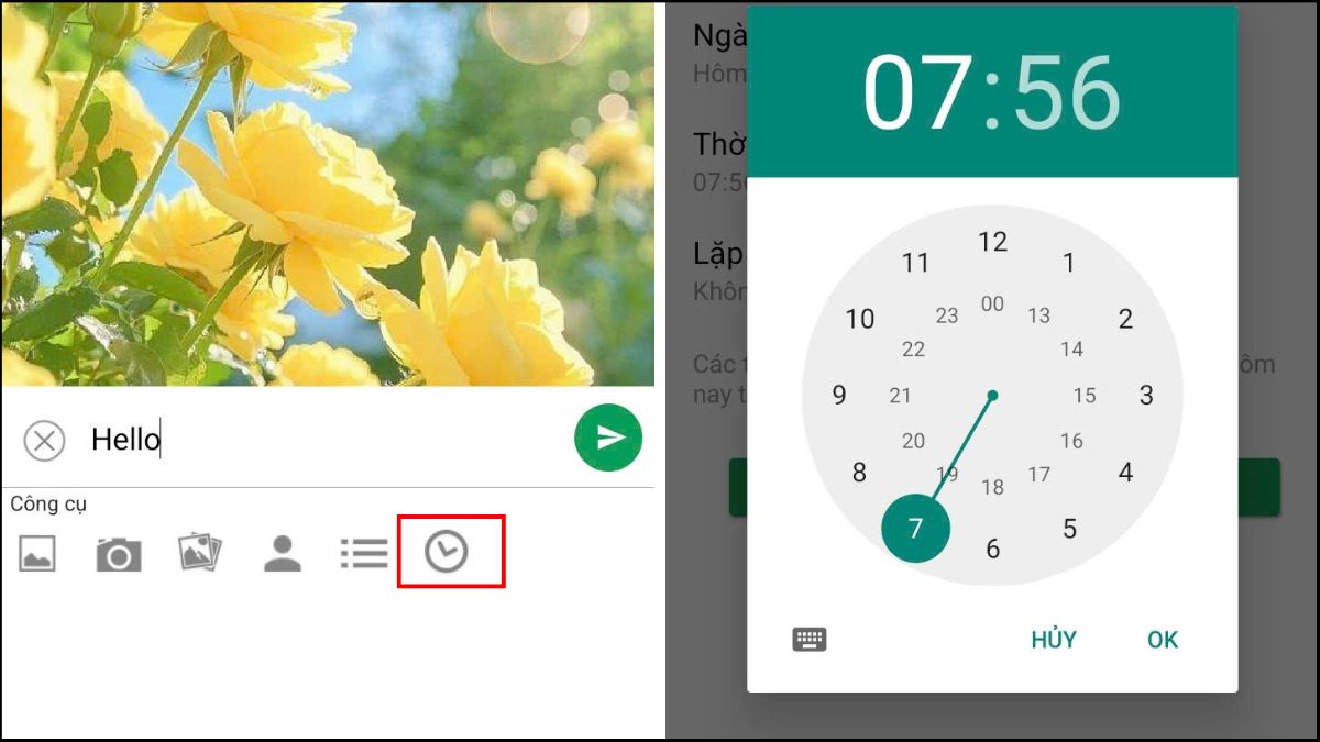 Tính năng hẹn giờ tin nhắn trên Chomp SMS