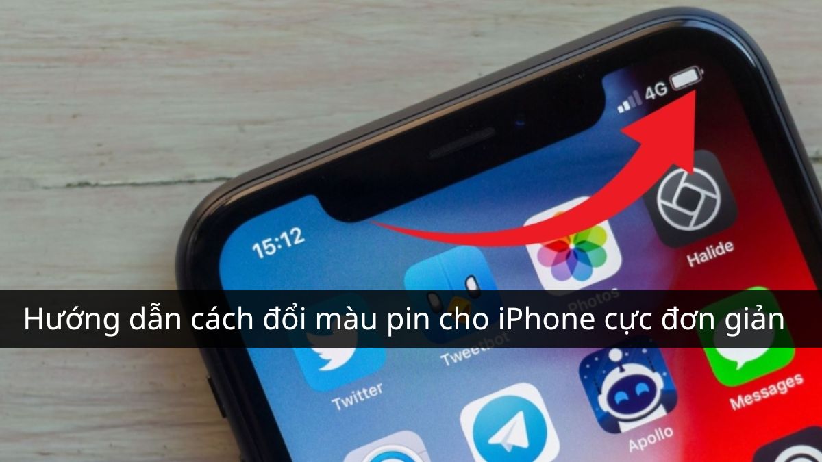 Hướng dẫn cách đổi màu pin cho iPhone cực đơn giản