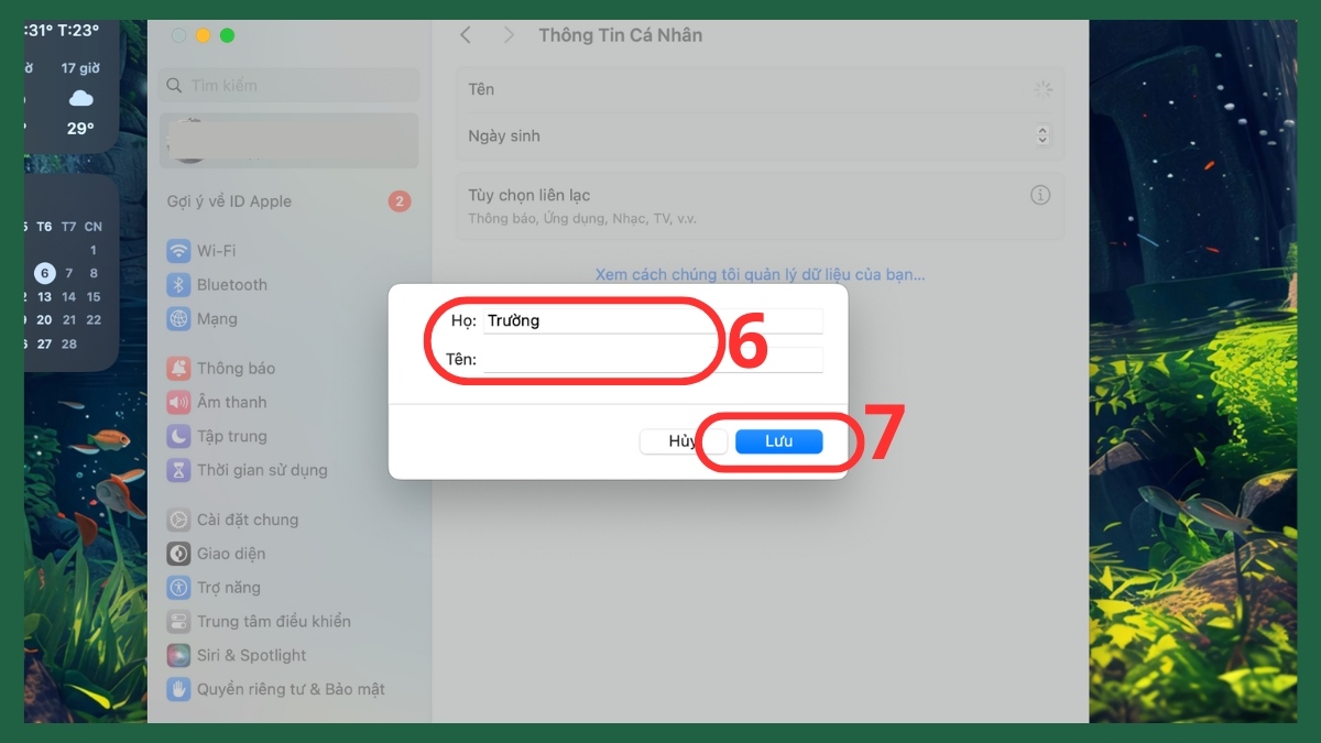 Cách đổi tên iCloud trên Macbook - bước 4