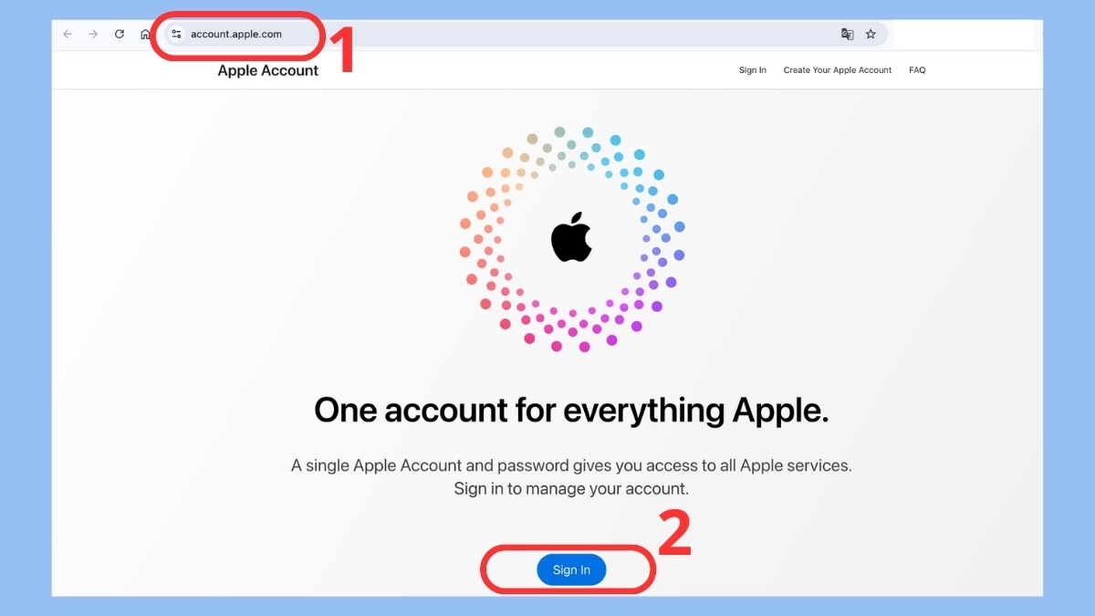 Cách đổi tên iCloud bằng Apple ID - bước 1