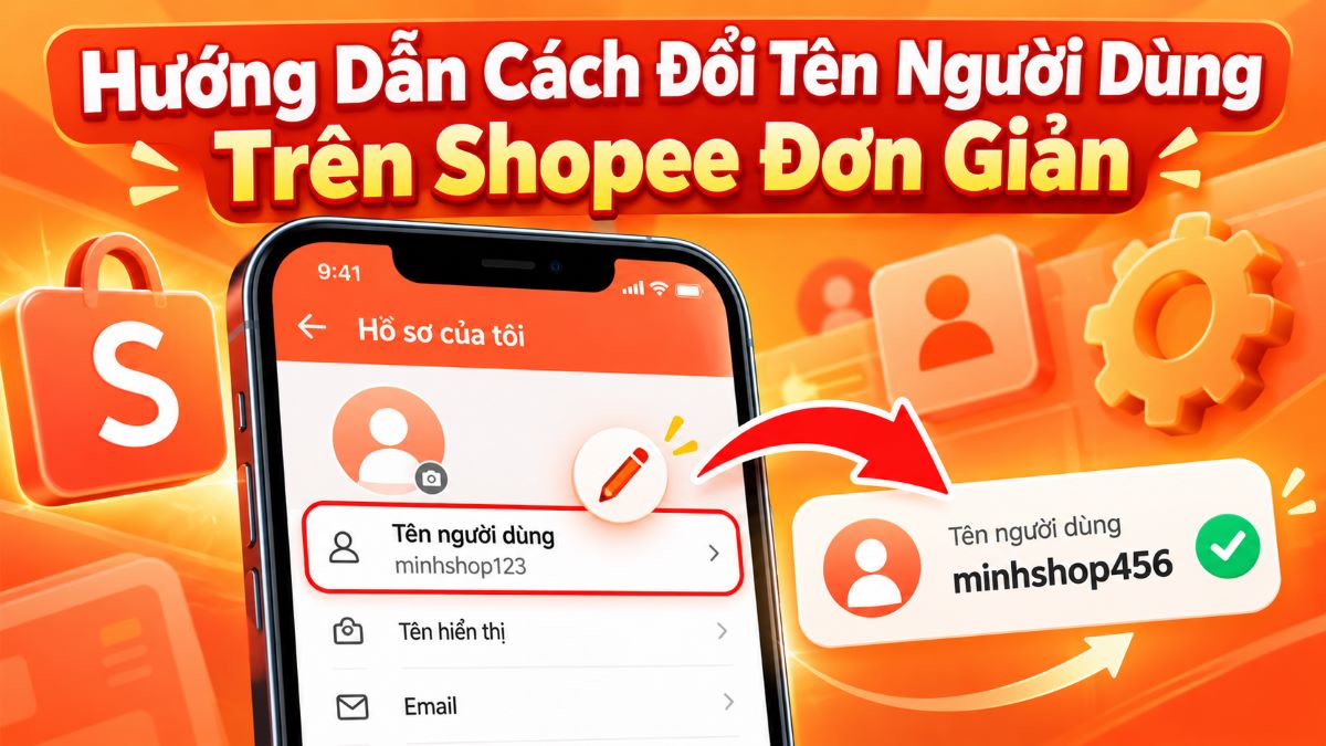 Hướng dẫn cách đổi tên người dùng trên Shopee đơn giản