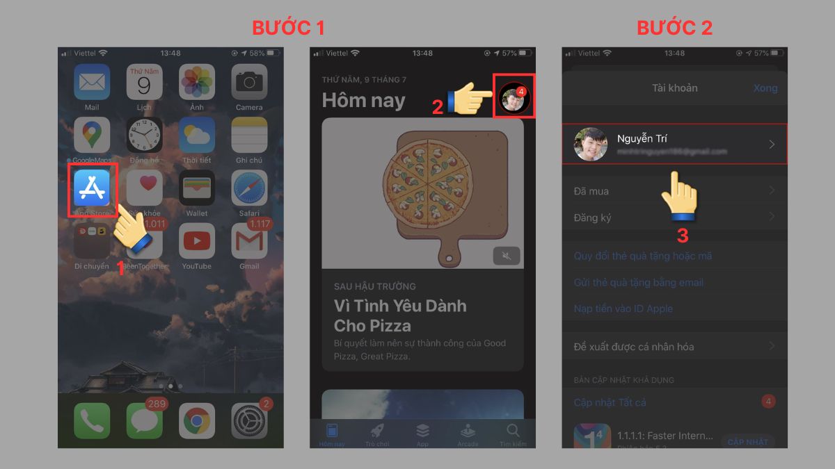 Cách đổi vùng App Store trực tiếp về Việt Nam - bước 1 
