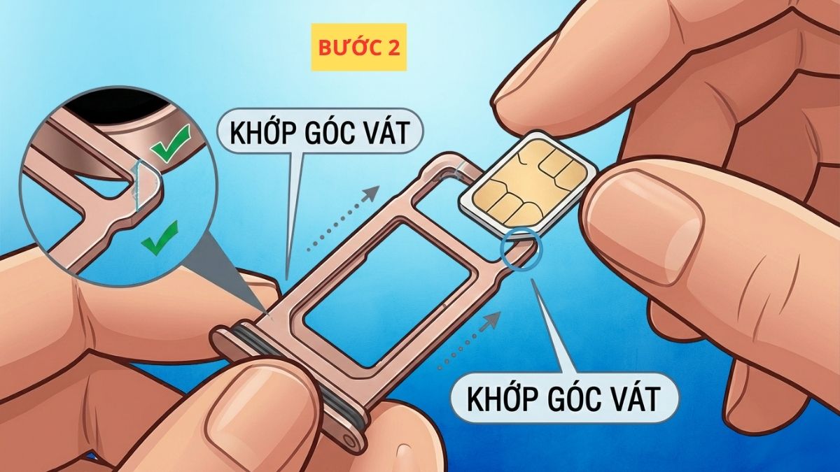 Cách gắn SIM iPhone 16 đúng chuẩn - bước 2