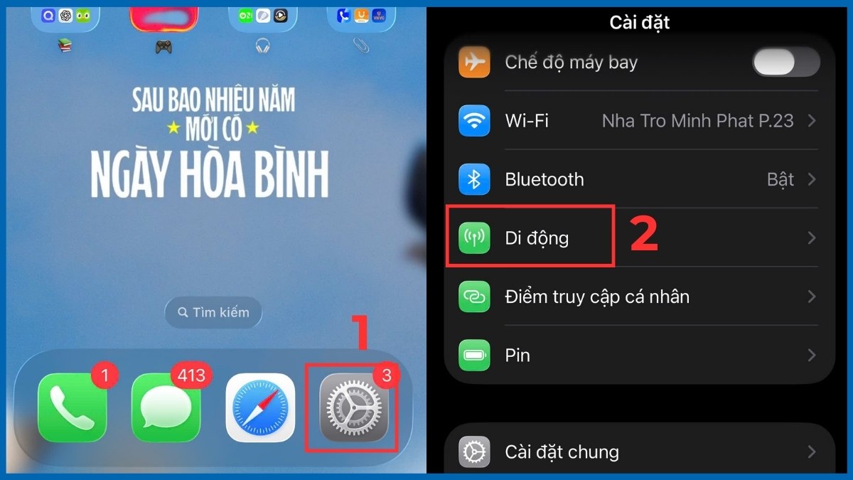 Cách cài đặt eSIM trên iPhone 17 - bước 1