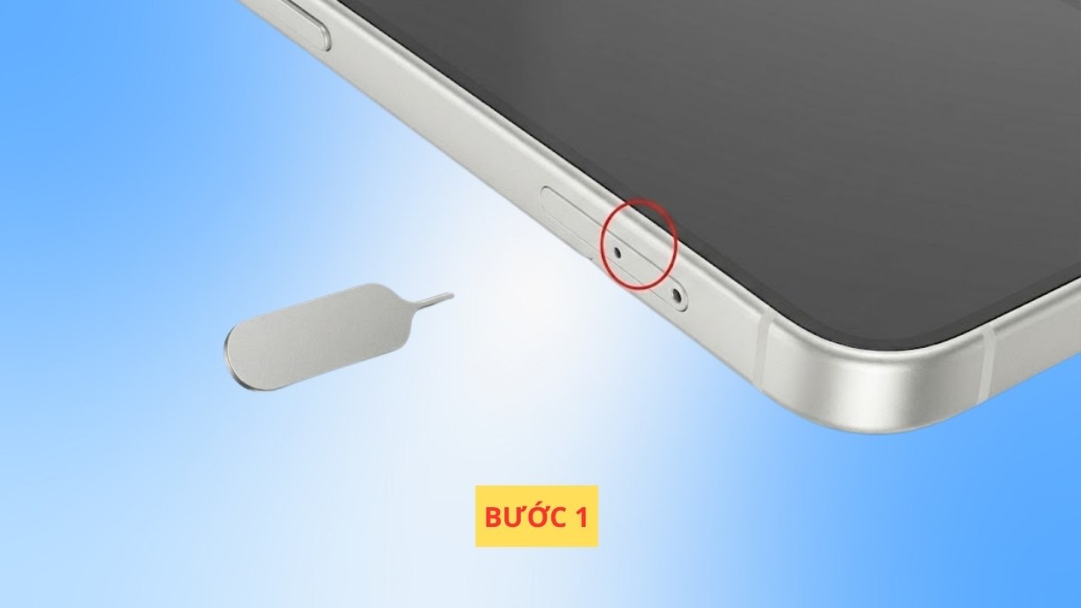 Cách gắn SIM vật lý vào iPhone 17 đơn giản - bước 1