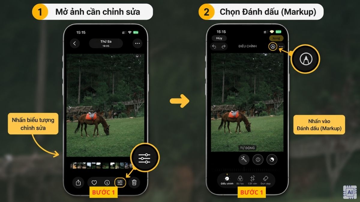 Cách chèn ảnh vào ảnh bằng tính năng Đánh dấu Markup - bước 1