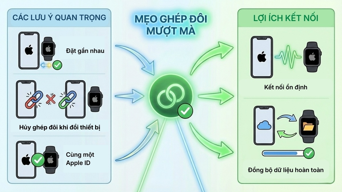 Lưu ý khi ghép đôi Apple Watch với iPhone